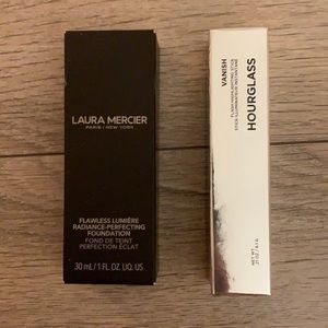 Laura Mercier foundation and Hourglass highlighter